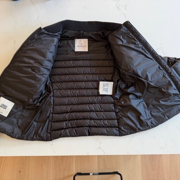 Moncler Longue Saison Blen Giubbotto Black Down Puffer Jacket Women's Medium - Picture 2 of 11
